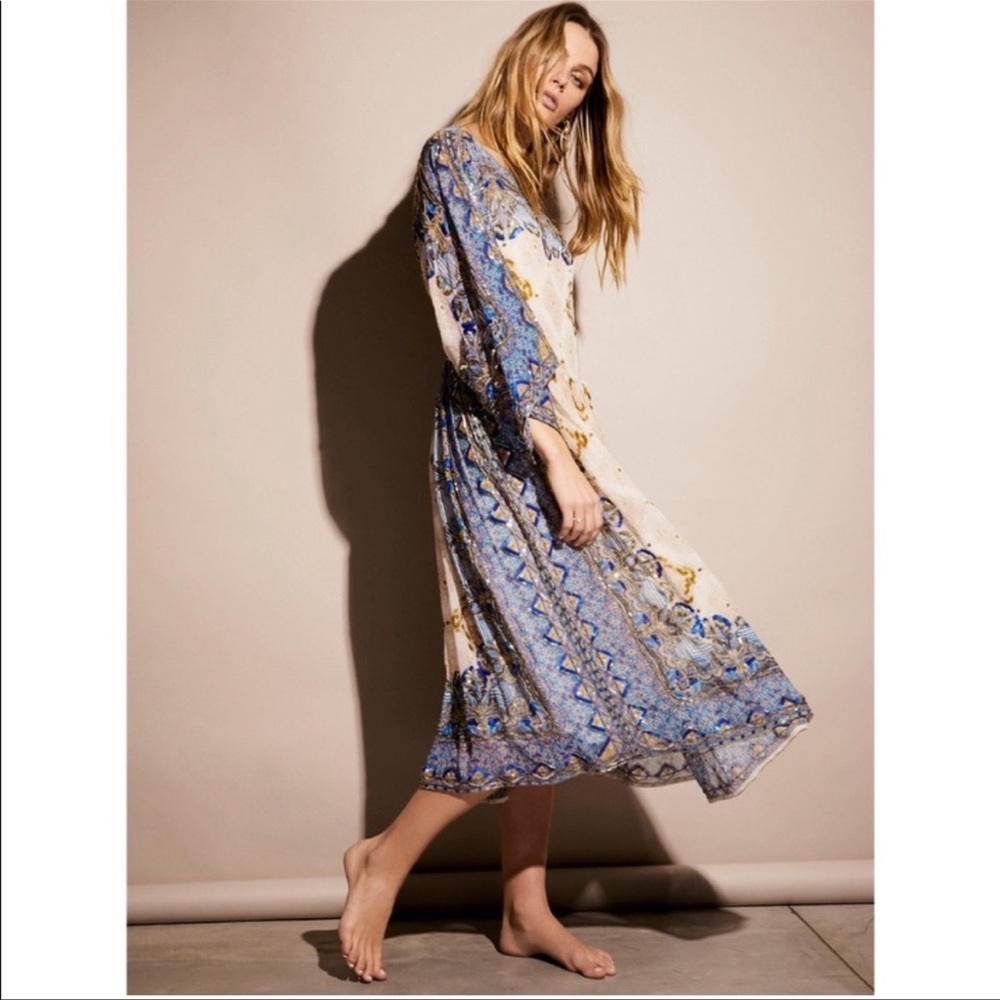 RARE Free People One Day Embellished Midi Dress